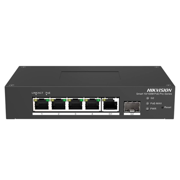 Switch PoE Công Nghiệp Quản Lý Thông Minh Hikvision DS-3T1306P-SI/HS – 6 Cổng Fast Ethernet, 4 Cổng PoE