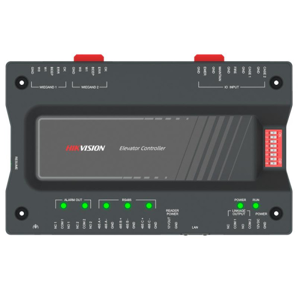 Bộ điều khiển trung tâm kiểm soát phân tầng cho thang máy DS-K2220X, nguồn 12V, NSX: HIKVision, hàng mới 100%