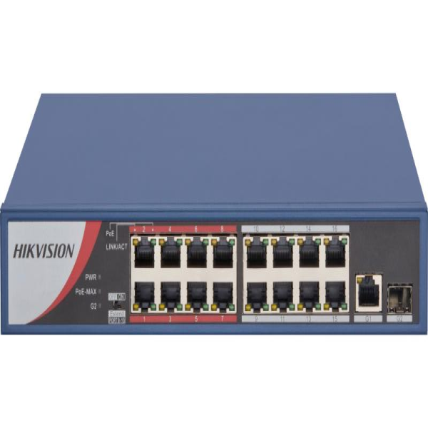 Switch PoE Hikvision DS-3E0318P-E/M(B) 16 cổng PoE chính hãng