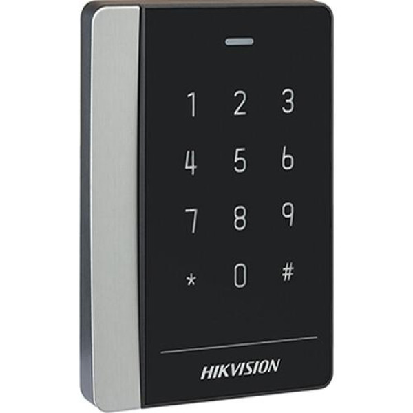 Đầu đọc tích hợp bàn phím dùng cho kiểm soát ra vào, nguồn 12V DC, model: DS-K1102MK, Hiệu: Hikvision, NSX: Hikvision, mới 100%