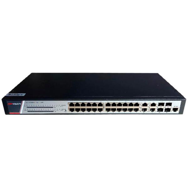 Switch PoE Gigabit Quản Lý Thông Minh Hikvision DS-3E2528P(B) – 24 Cổng PoE Gigabit + 4 Cổng Combo SFP