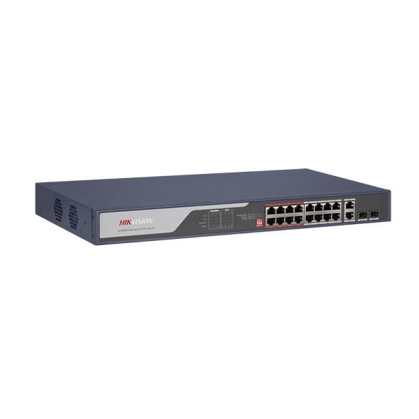 Switch PoE Quản Lý Thông Minh Hikvision DS-3E1318P-SI – 18 Cổng, 16 Cổng PoE, 2 Cổng Gigabit Combo